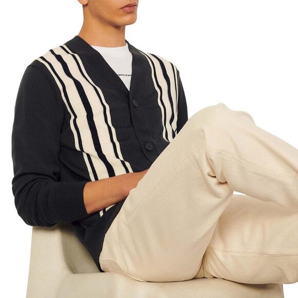 Sandro Men's 100% Wool Cardigan - Picture 2 of 6